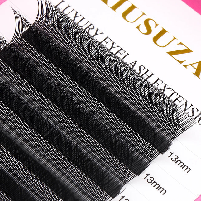 XIUSUZAKI 3D Lashes W Shaped Eyelashes Extensions Natural 3DW Premade Volume Fans Individual False Lashes Fluffy Mink Faux Lash