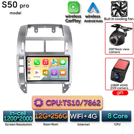 Android Car Radio Multimedia Car Radio Stereo Head Unit for Volkswagen Polo Mk4 2001 - 2011 with GPS Navigation Wireless CarPlay
