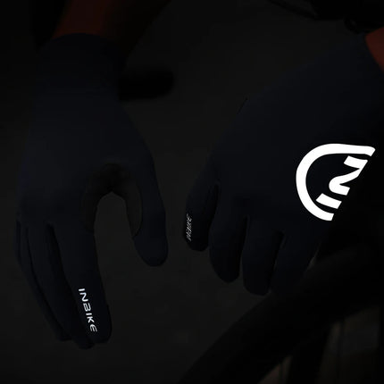 INBIKE 2024 Cycling Gloves Gel Padded for Men Autumn Winter Fleece Road Bike Gloves MTB Full Finger Touchscreen Bike Accessories