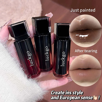 Chocolate Brown Peel Off Lip Stain Waterproof Makeup Matte Khaki Orange Liquid Lipstick Nude Black Tattoo Lips Tint Cosmetic