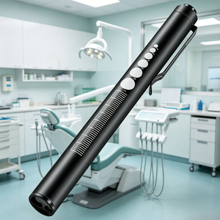 USB Rechargeable Stainless Steel Pen Light, Mini Medical LED Flashlight for Pupil Oral Check, Portable Handy Torch Lamp