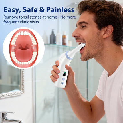 Electric Tonsil Stone Remover Tonsil Stone Removal Kit Vacuum With LED Light Irrigation Syringe Suction Tonsil Stone Removal