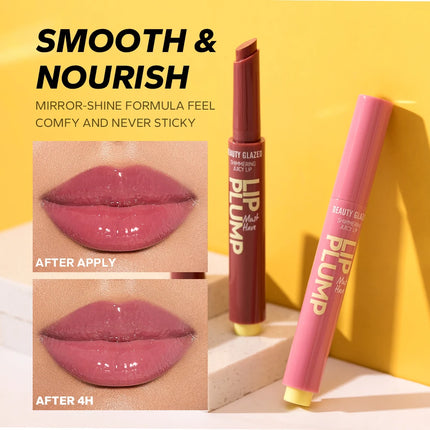 7Pcs Dark Brown Lip Liner with Color Lip Oil Lip Gloss Set, Moisturizing Solid Lip Gloss Jelly Lipstick, Matte Velvet Lipliner