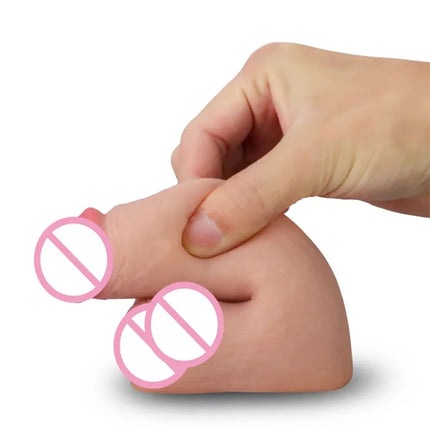 GOFLYING STP Packer Wholesale Ultra Soft Realistic Short Small Dildo Dress Male Genitalia Transgender Ftm Prosthetics Penis