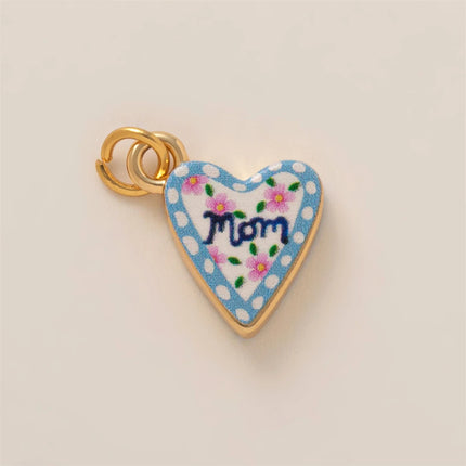 Simple and versatile color blocking butterfly love flower DIY pendant accessories gold-plated color preservation