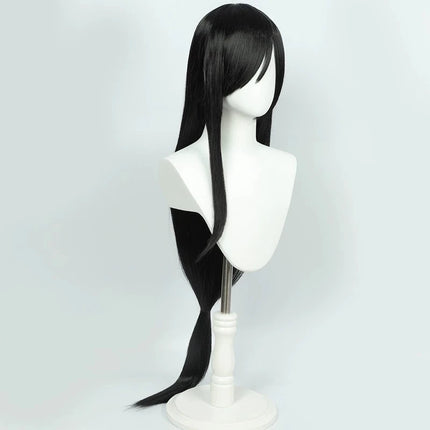 Cosplay Wig Final Fantasy Anime Wig Tifa Lockhart Black FF7 Anime Game Role-Play Wig Female Synthetic Wig with Bangs Anime Game