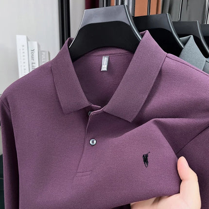 2025 New 100% Cotton High-end Brand Men's Long-sleeved Polo Shirt Autumn Fashion New Luxury Original Embroidery Top Golf T-shirt