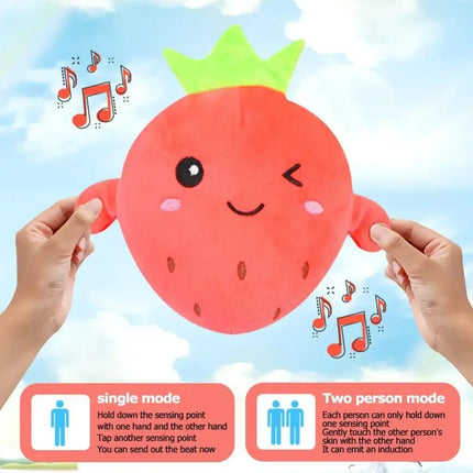 Cartoon Fruit Sensory Rhythm Piano Doll Toy, Baby Interactive Fruit Doll, Musical Plaything for Kids, Fun Educational Gift