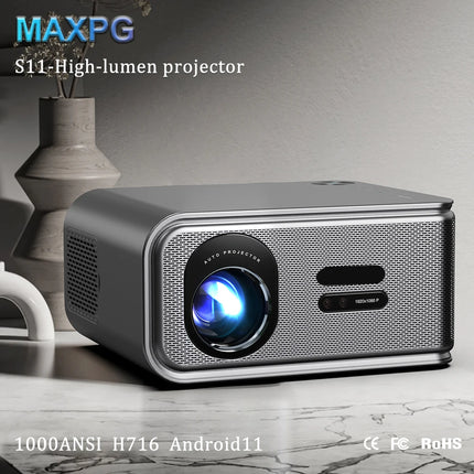 Portable HD Projector Daytime Wall Projection for Commercial Meetings Living Room Home Theater Bedroom Use Compact Size