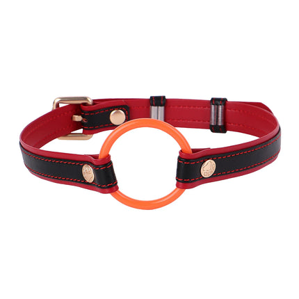 LEZEE Leather Mouth Gags Silent Oath Gag Breathable Open Oral Belt Adults Game Bondage Gear High Quality Microfiber Sexual Belt