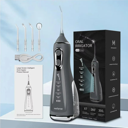 Electric Oral Irrigator Portabal Intelligent Water Flosser 5-speed Adjustment Waterproof Teeth Cleaner Mouth Washing Machine