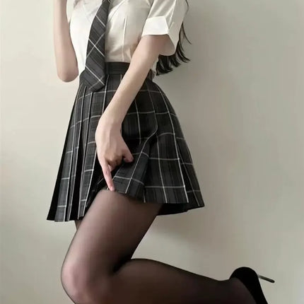 Summer Pure White Shirt JK Uniform Waist-Fitted Slims Smooths Your Silhouette Women's Japanese Preppy Styles Short Sleeves White