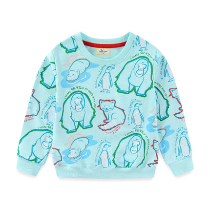 Jumping Meters 2-7T Fairy Tale Girls Sweatshirts For Autumn Spring Long Sleeve Baby Clothing Toddler Hooded Kids Shirts