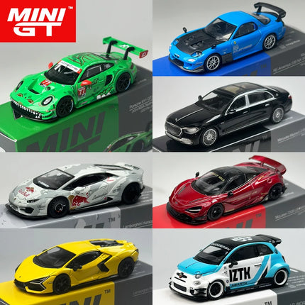 MINIGT 1:64 Porsche McLaren Lamborghini BMW Abarth Alloy Car Model 1143 1052 1046 996 870 886 985 789 1060 967 1053 1081 1055
