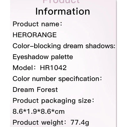 Herorange Color Block Dream Shadow Palette Four-Color Glitter Chameleon Effect Pearlescent Sparkling Easy to Apply Long-Lasting Non-Fading Mashed Potato Texture Four-Color Eyeshadow Palette Cosmetics Christmas Gift
