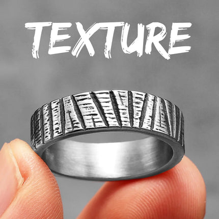 Retro Geometry Texture Men Rings Stainless Steel Women Fashion Jewelry Punk Trendy Luxury New In Accessories Gift Wholesale