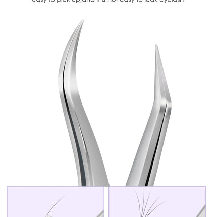 NATUHANA  Eyelash Extensions Tweezers Lash Artists High Precision Stainless Steel Superhard Anti-Static Tweezers Makeup Tools