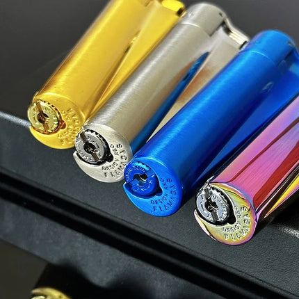 Clipper Portable Grinding Wheel Flint Inflatable Lighter Metal Smokeless Butane Gas Smoking Ignition Tool Accessories Box