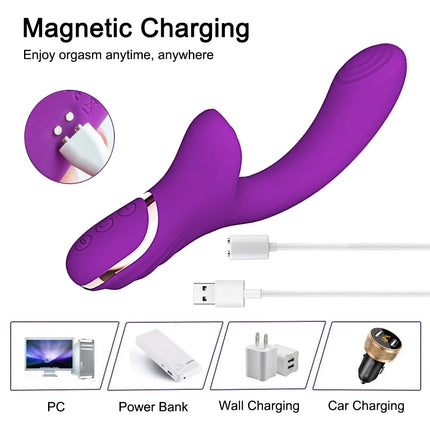Powerful 20 Speeds Dildo Vibrator Female Clit Sucker Vacuum Clitoris Stimulator Adults Goods Finger Wiggling Sex Toy for Women