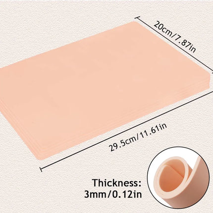 8/6/5/3/1pcs Tattoo Practice Skin 3MM Pro A4 Size Silicone Fake Skins for Permanent Makeup Training Skin Supply Tattoo Accessory