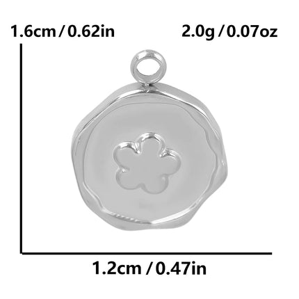 Breloque Metal Love Stainless Steel Flower Pendants For Jewelry Making Earrings Bracelets Headwear DIY Heart Charms Accessories