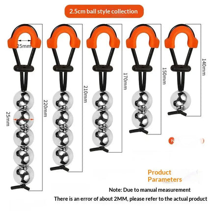 1Pcs Male Penis Ring Weight-Bearing Cock Ring with Steel Ball Heavy Stretcher Penile Training Exercise Device for Erection