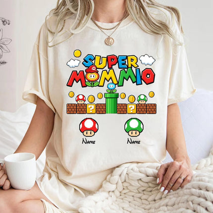 Super Mario Gaming Personalized Mother's Day T-Shirt 2026 Summer New Men Women Fashion Y2K Hip-hop Cotton Oversized T-shirt