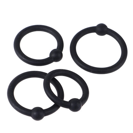 [YH][Y]4Pcs Silicone Cock Ring Erection Ring Male Delay Ejaculation Penis Ring Sex Toy