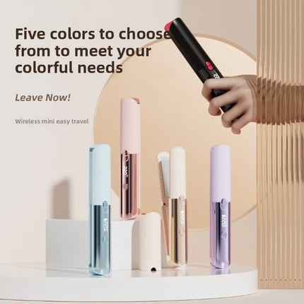 Portable Mini Wireless Hair Straightener And Curler Charger USB Dormitory Tool Hairdressing Salon Accessories