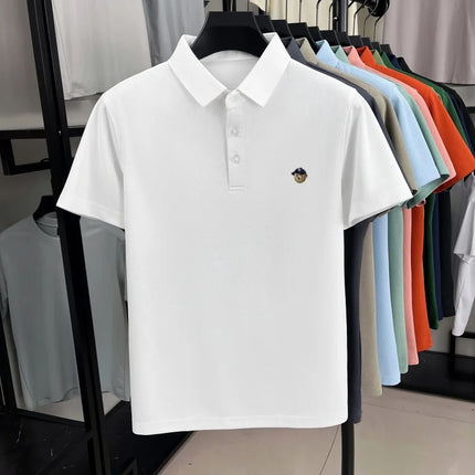 Luxury fashion brand short sleeve men polo shirt summer soft breathable lapel T-shirt new trend exquisite embroidery premium top