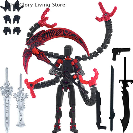 Titan 13 Action Figures T13 Figure 3D Printed Multi-Jointed Movable Lucky 13 Action Figure Nova 13 Action Figure Dummy Kids Gift