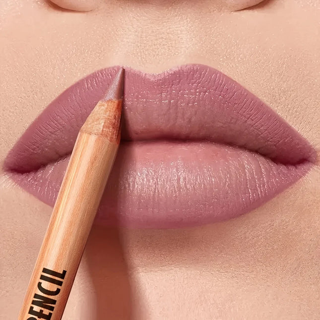 Crayon à lèvres et contour 2-en-1 mat, application douce et facile, ne dessèche pas