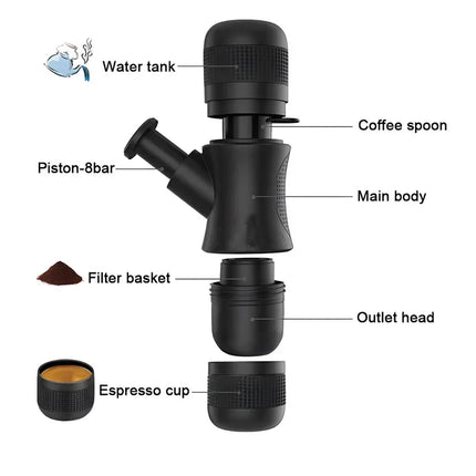 Mini Handheld pressure coffee Espresso machine office/home office travel outdoor travel