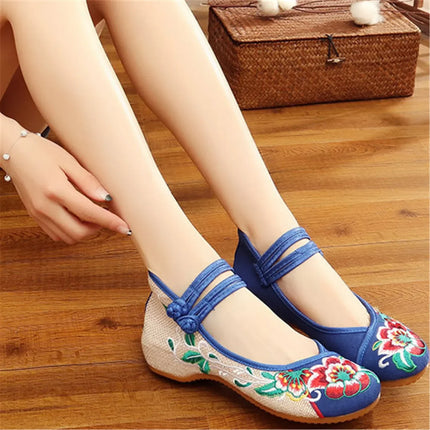 Casual Shoes for Women, Fashion Vintage Elegant Ethnic Style Embroidery Streetwear Chinese Style Women's Shoes, Summer New