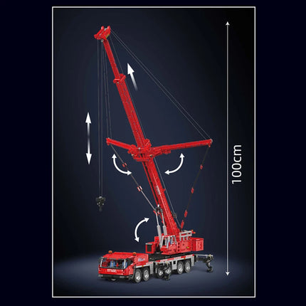 Mould King 17065 Technical Car Toys The Red Grove GMK Crane Building Block Enginerring Truck Brick Set Kids Christmas Gift