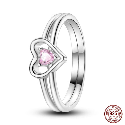 Fashion Original Luminous Firefly Rings 100% 925 Silver Eternal Heart-Shaped Zircon Rings Fine Wedding Engagement Jewelry Gifts