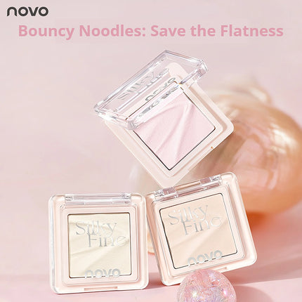 NOVO Monochrome Matte Highlighter Powder Brightens facial contours Smooths tear troughs Natural finish with flawless application