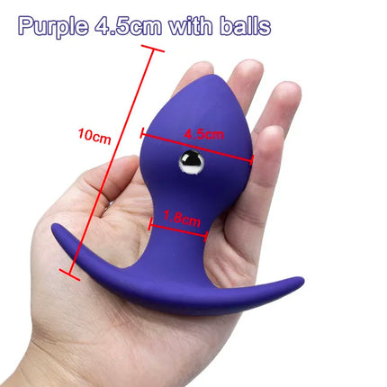 39-81mm Anal Plug Hard Silicone Butt Plug Fisting Men Prostate Massager Anal Beads Adult Sex Toys for Women Men Anal Dilator