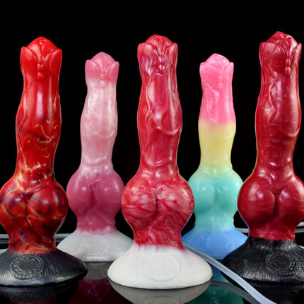 NNSX Ejaculation Dildo with Strong Suction Cup Wolf/Dog Anal Plug Silicone Adult Sex Toy Anal Dilator G-spot Massage Masturbation