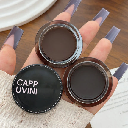 Black Brown Eyeliner Cream with Makeup Brushes Waterproof Lasting Matte Non Smudging Eye Liner Eyebrow Dual Purpose Cosmetics