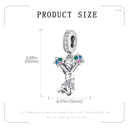 2025 Classic Ballet Pendant Fit Bracelet Diy For Women Daily Wear mermaid Cheerleading Charm Fashion Jewelry Love Birthday Gift