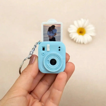 Portable Mini Camera Keychain Metal Key Ring Decorative 3D Print Camera Pendant Lightweight Multipurpose Bag Hanging Ornament