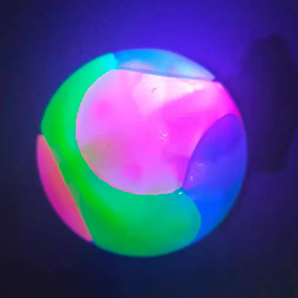 Fun Pet Toys Small Dog Flash Ball Dog Toys Ball TPR Three Color Glowing Elastic Ball Dog Training Throwing The Ball Dogball