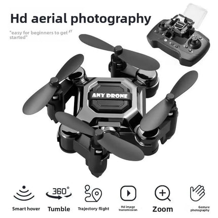 Mini Folding Mosquito Drone with Aerial Camera, Remote Control Helicopter Toy for Students Kids