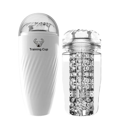 Male Masturbator Transparent Meat Vaginal Masturbation Adult Male Sex Toy Piston Manual Masturbator Cup Penis Massage Trainer