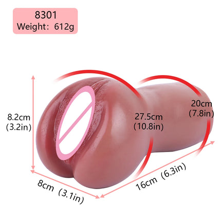 FAAK Soft Silicone Squirting Pocket Pussy Stroker Ejaculation Male Masturbator Realistic Vagina Clit  Anal Sex Toys For Men
