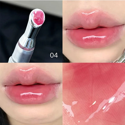CACE Mirror Watery Crystal Jelly Lipgloss Lasting Moisturizing Lipstick Clear Lip Gloss Glass Lip Glaze Cosmetics Lip Stain Tint