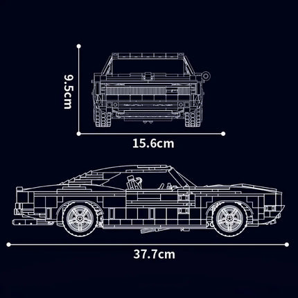 MOULD KING 10112 Technical Super Red Charger Sport Racing Car Building Block Assembly Brick Toys For Kids Christmas Gift Boys