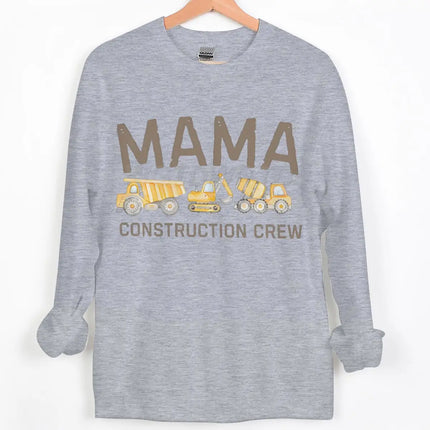 Dad/Mom Construction Crew Graphic Sweatshirts Women Men Fashion Casual Pullover Papa Mama Cartoon Excavator Y2K Sudadera