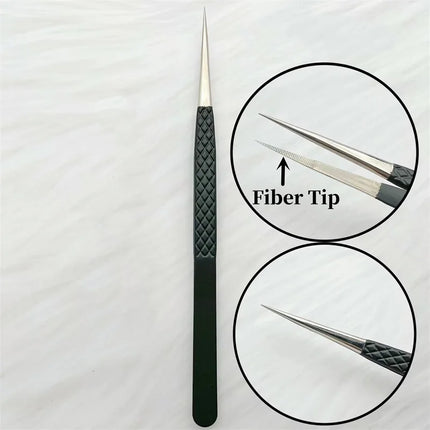 Fiber Tip False Lash Tweezers For Eyelash Extensions Clip Boot Volume Isolation Precise Nano Eyebrow Nail Art Tongs Makeup Tools